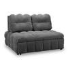 SCHLAFSOFA LIARA - Dunkelgrau/Schwarz, MODERN, Holz/Textil (137/87/110cm) - Bessagi Home