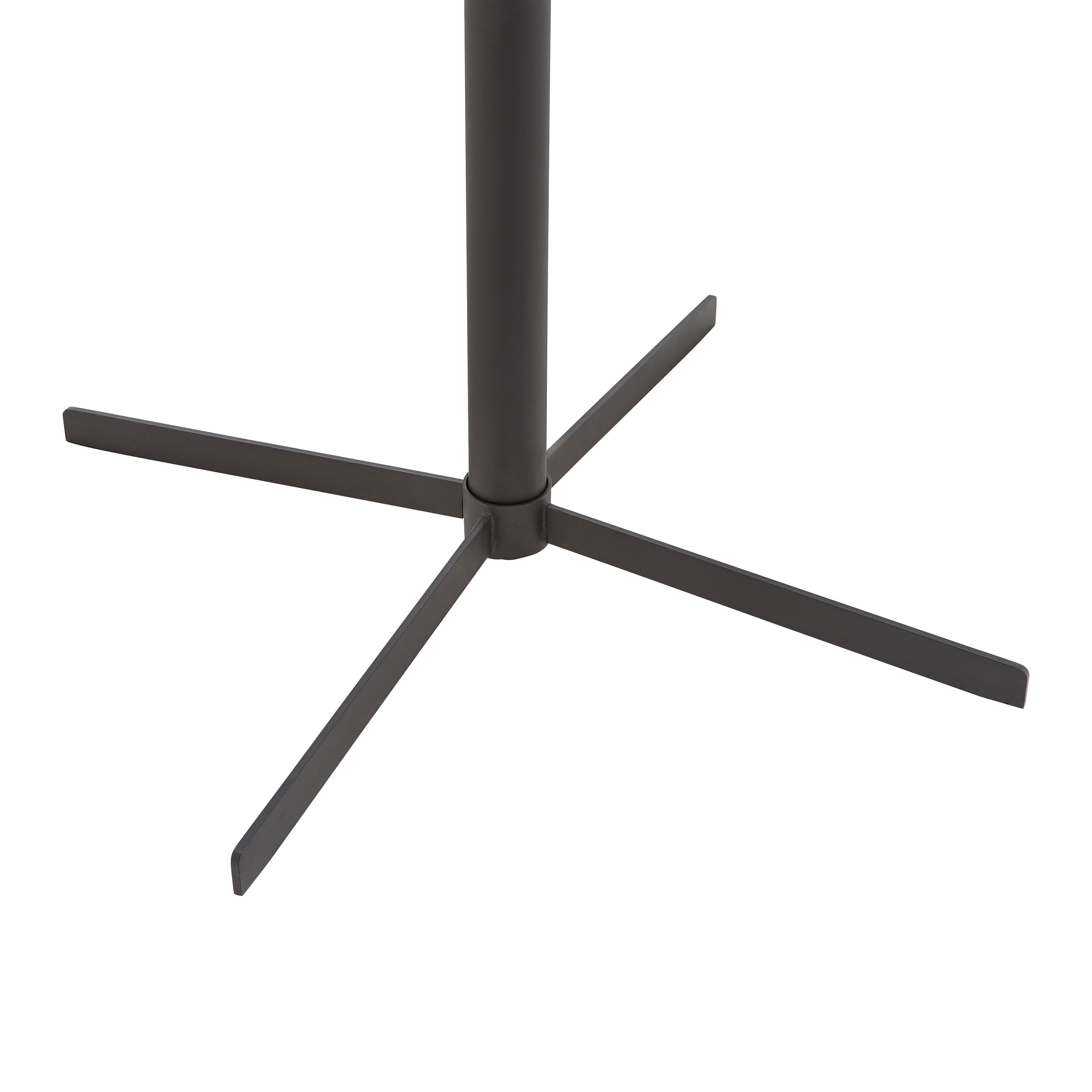 BARBORD VALLETTA - svart/ekfärgad, Modern, metall/trämaterial (80/100/80cm) - Premium Living