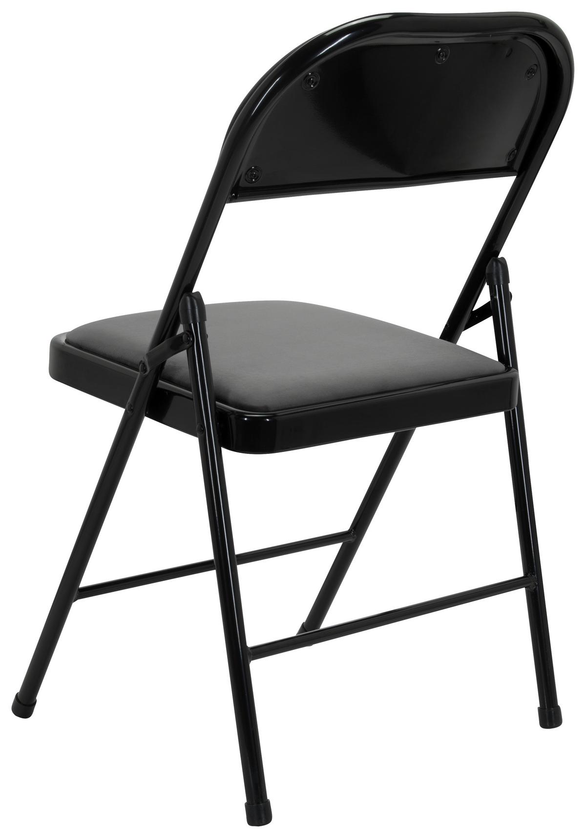 Zložljiv Stol Tudela I, Črna - temno siva/črna, Basics, kovina/tekstil (44/80/49cm) - MID.YOU