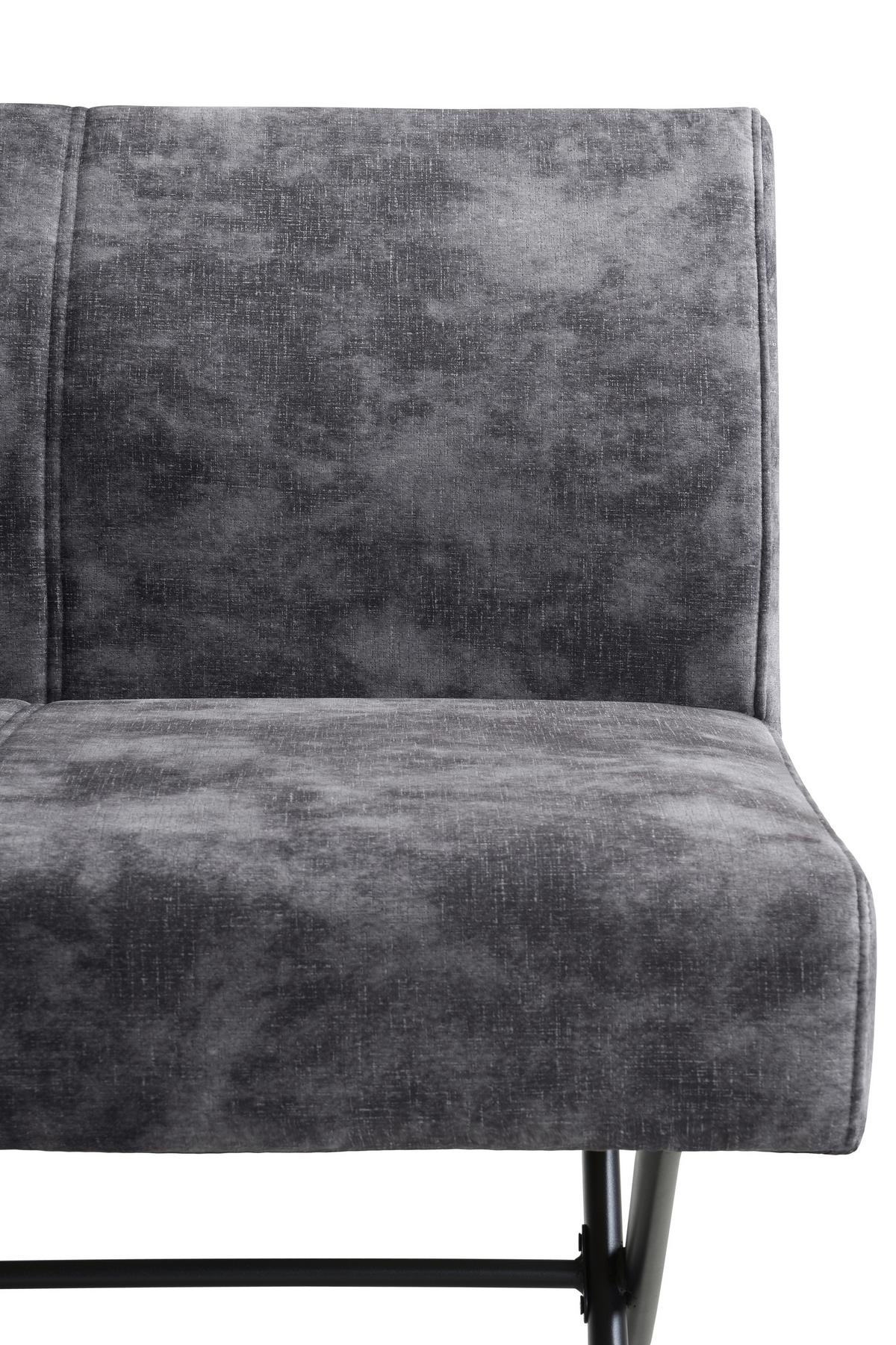 SITZBANK PORTO I B - Anthrazit/Schwarz, MODERN, Textil/Metall (140/88/67cm) - P & B