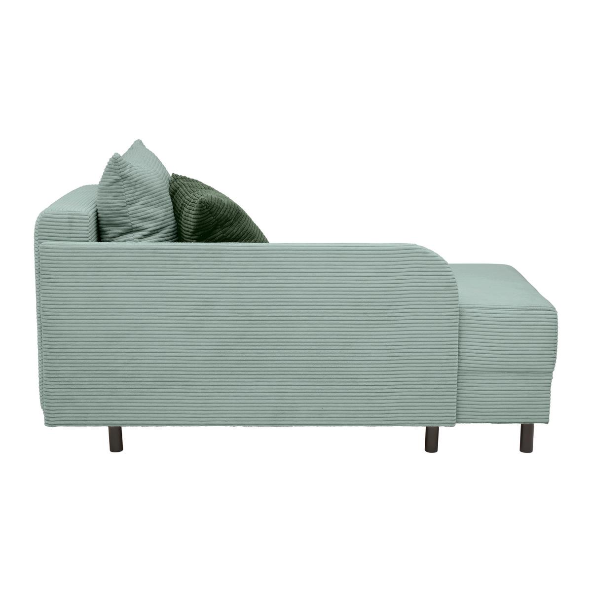 Liege Nova Salbeigrün - Salbeigrün/Schwarz, MODERN, Holz/Textil (145/62/85cm) - Mömax