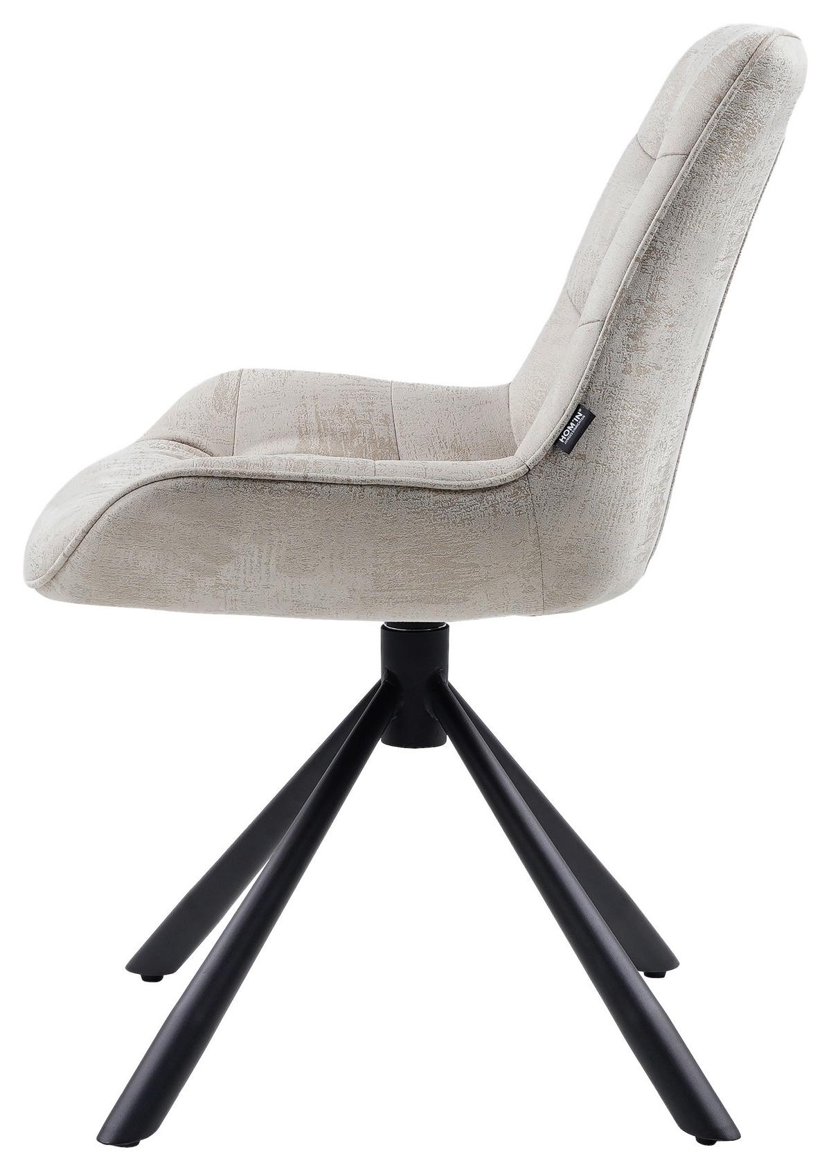 KRZESŁO HEIKO - beżowy/czarny, Design, metal/tkanina (57/84/63cm) - Hom`in