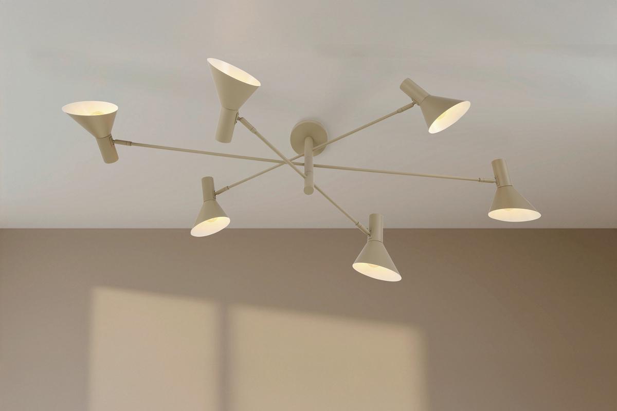 LAMPA SUFITOWA DOMINIKA - beżowy, Design, metal (103/83/40.5cm) - Collet's Monde