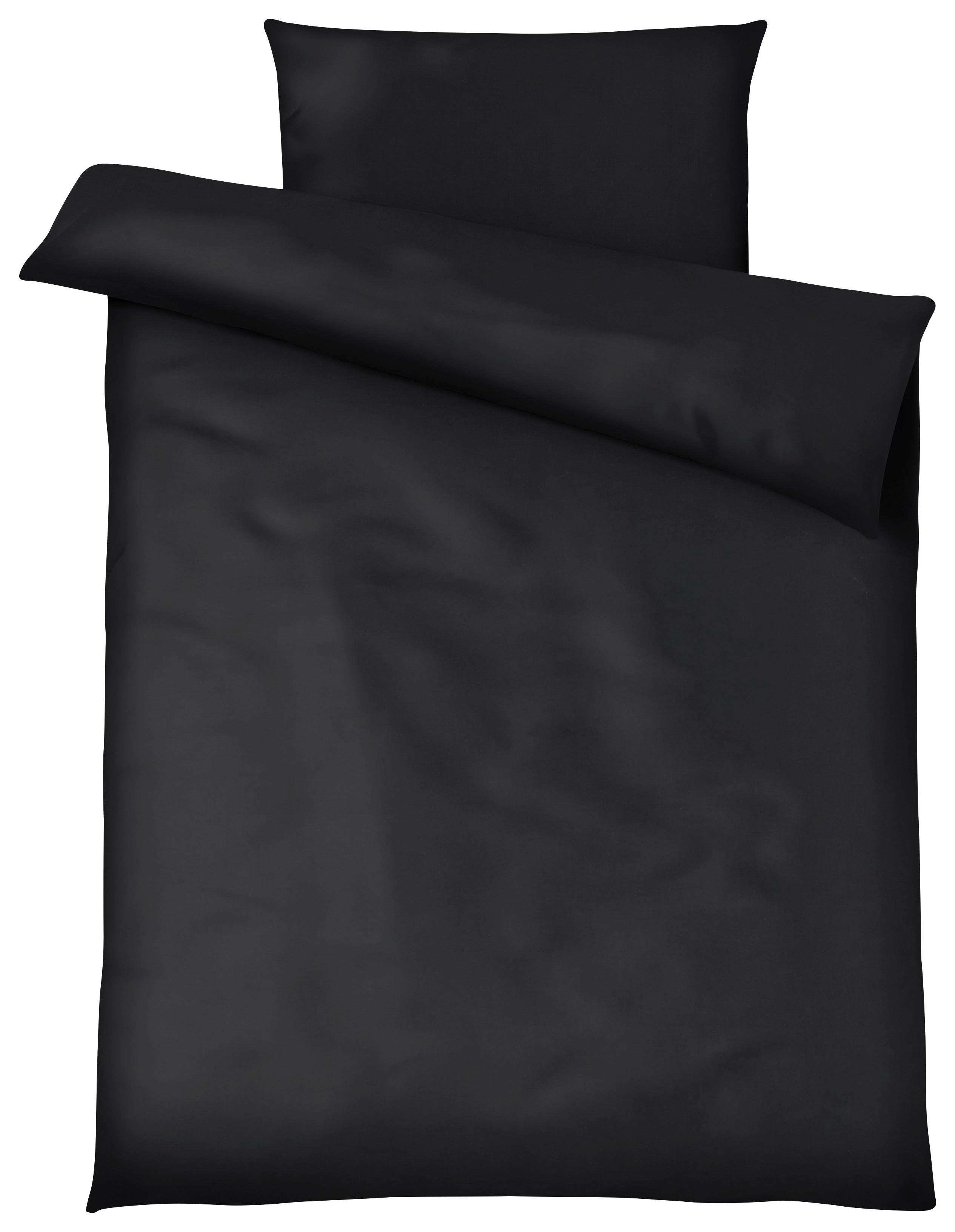 Ágyneműhuzat-garnitúra Blacky - fekete, Modern, textil (140/200cm) - Modern Living