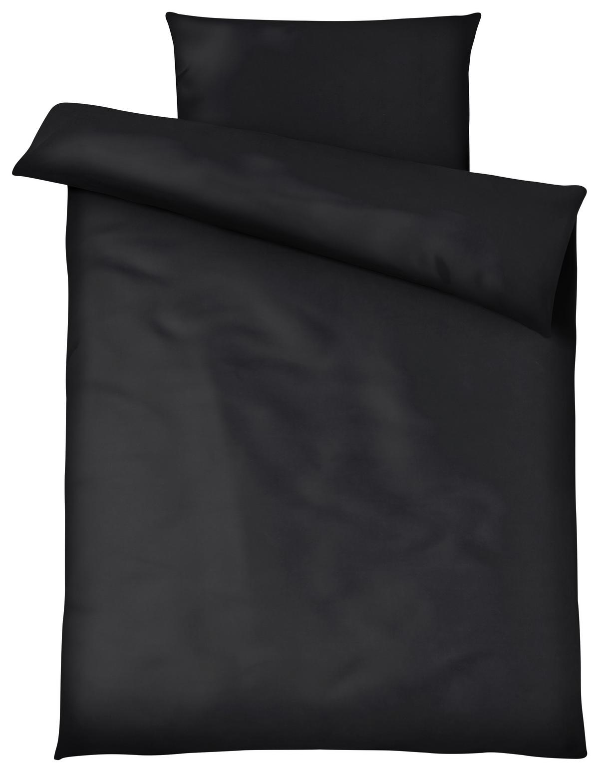 Ágyneműhuzat-garnitúra Blacky - fekete, Modern, textil (140/200cm) - Modern Living