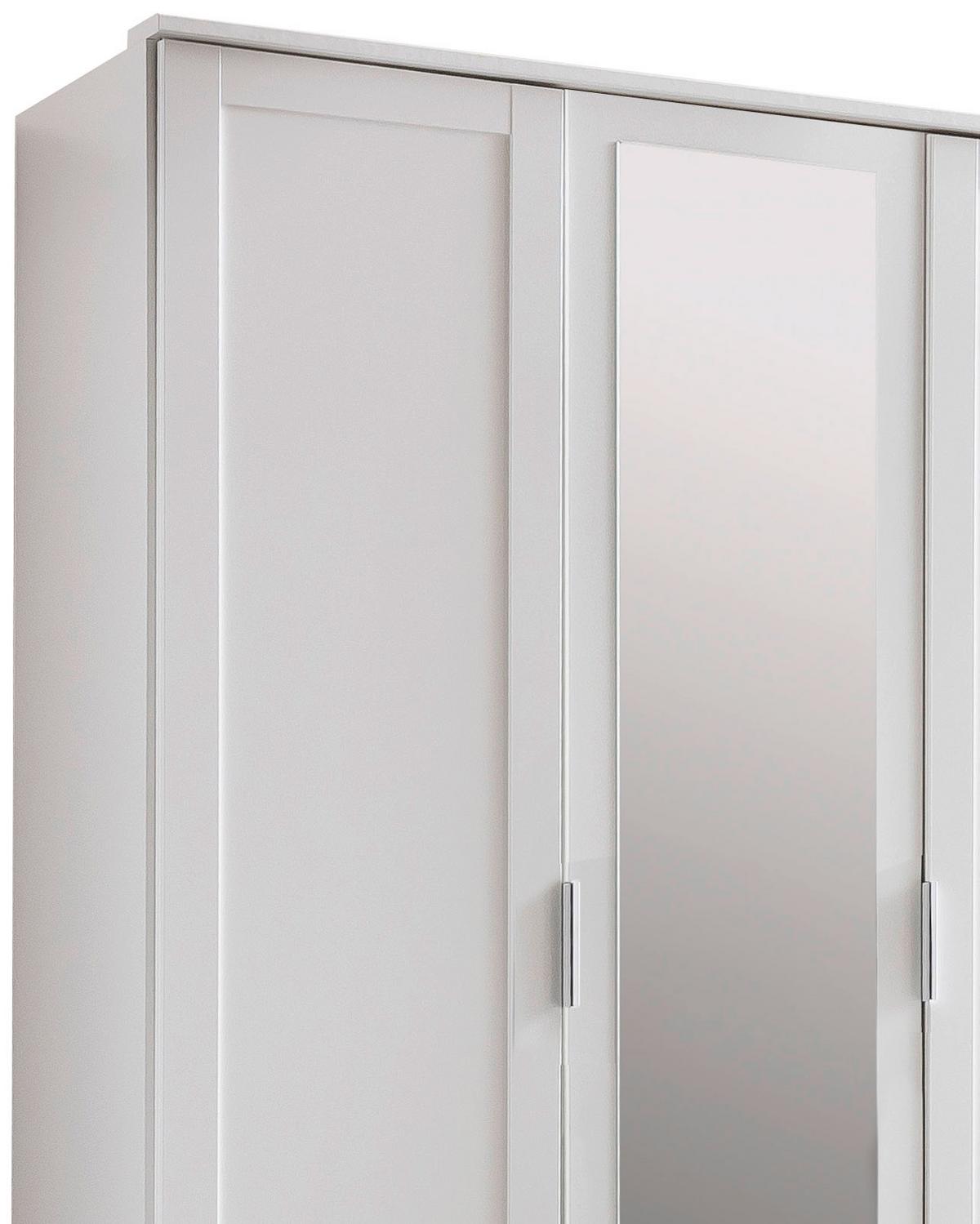 Ormar S Klasičnim Vratima Nadja - bijela/srebrne boje, Konvencionalno, staklo/drvni materijal (135/210/58cm) - Modern Living
