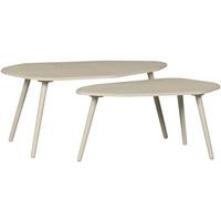 Beistelltischset Davina 2er-Set Sandfarben - Sandfarben, Design, Holzwerkstoff - Livetastic