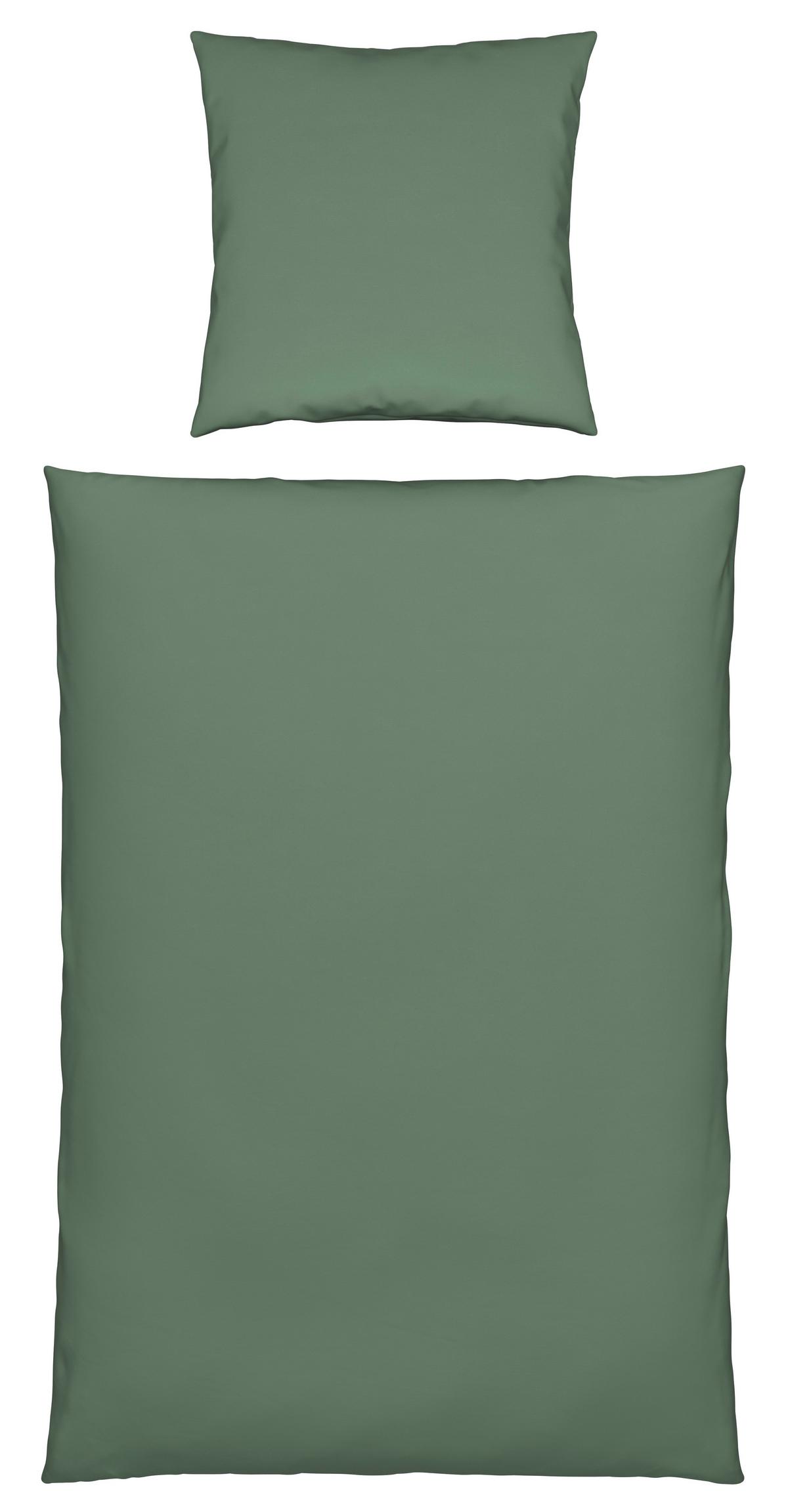 Bettwäsche Stone Washed Uni XL Jadegrün ca. 155x220cm - Jadegrün, MODERN, Textil (155/220cm) - Modern Living