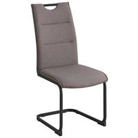 KRZESŁO NA PŁOZIE CAMILLA - czarny/szary, Design, metal/tkanina (44/98/60,5cm) - P & B