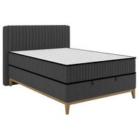 Bett Elena Schwarz ca. 120x200cm - Schwarz, KONVENTIONELL, Holz/Holzwerkstoff (120/200cm) - Sembella