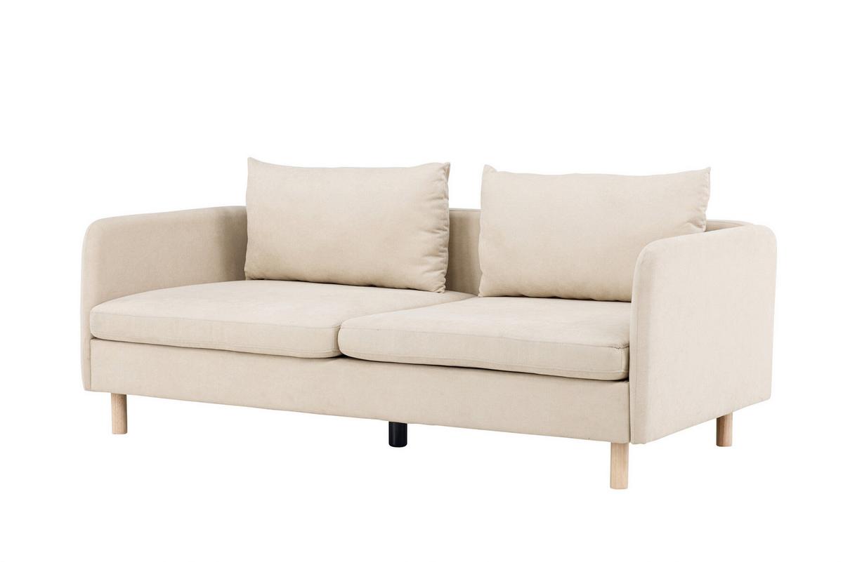 2-Sitzer-Sofa Zero Beige - Beige, MODERN, Holz/Textil (197/83/102cm) - Livetastic