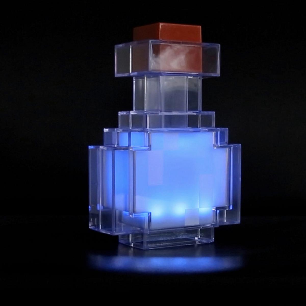 Okrasna Led-svetilka Minecraft - modra/prosojno, Trend, umetna masa (18/13/6cm) - Minecraft