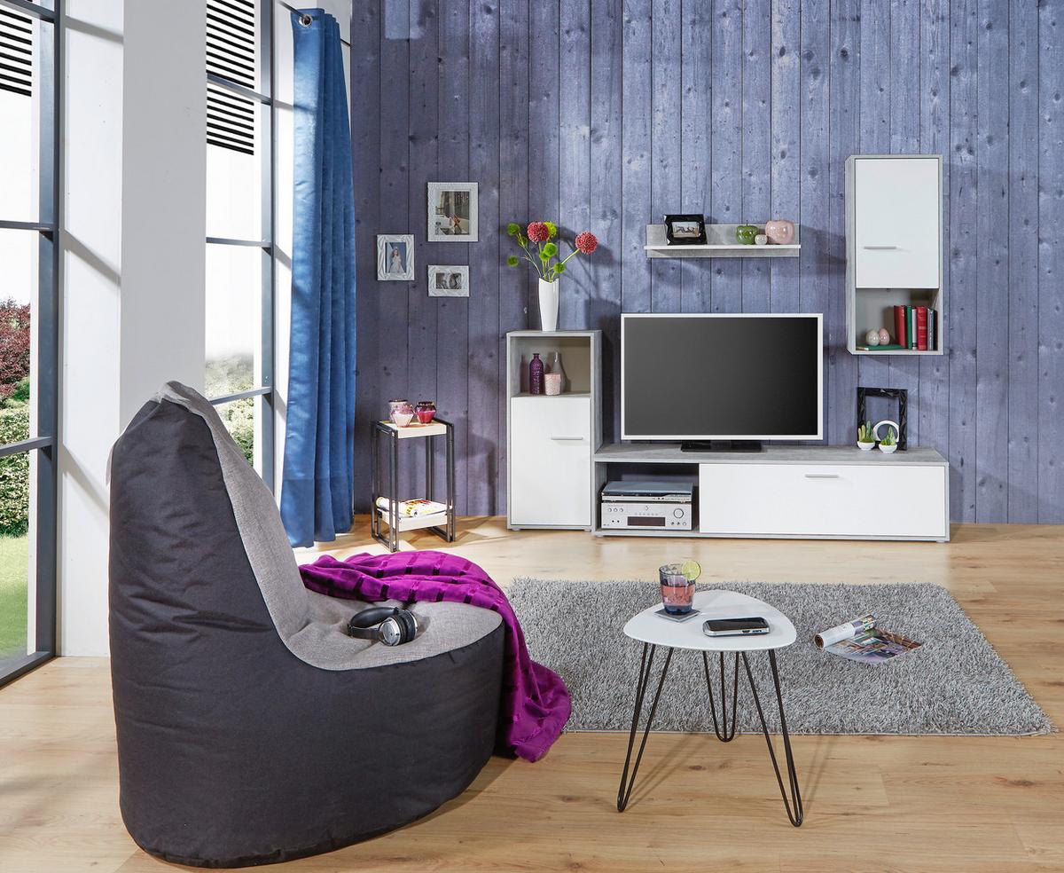 Mobilier camera de zi Aran - gri deschis/alb, Modern, material pe bază de lemn (221/183,5/40cm) - Best Price