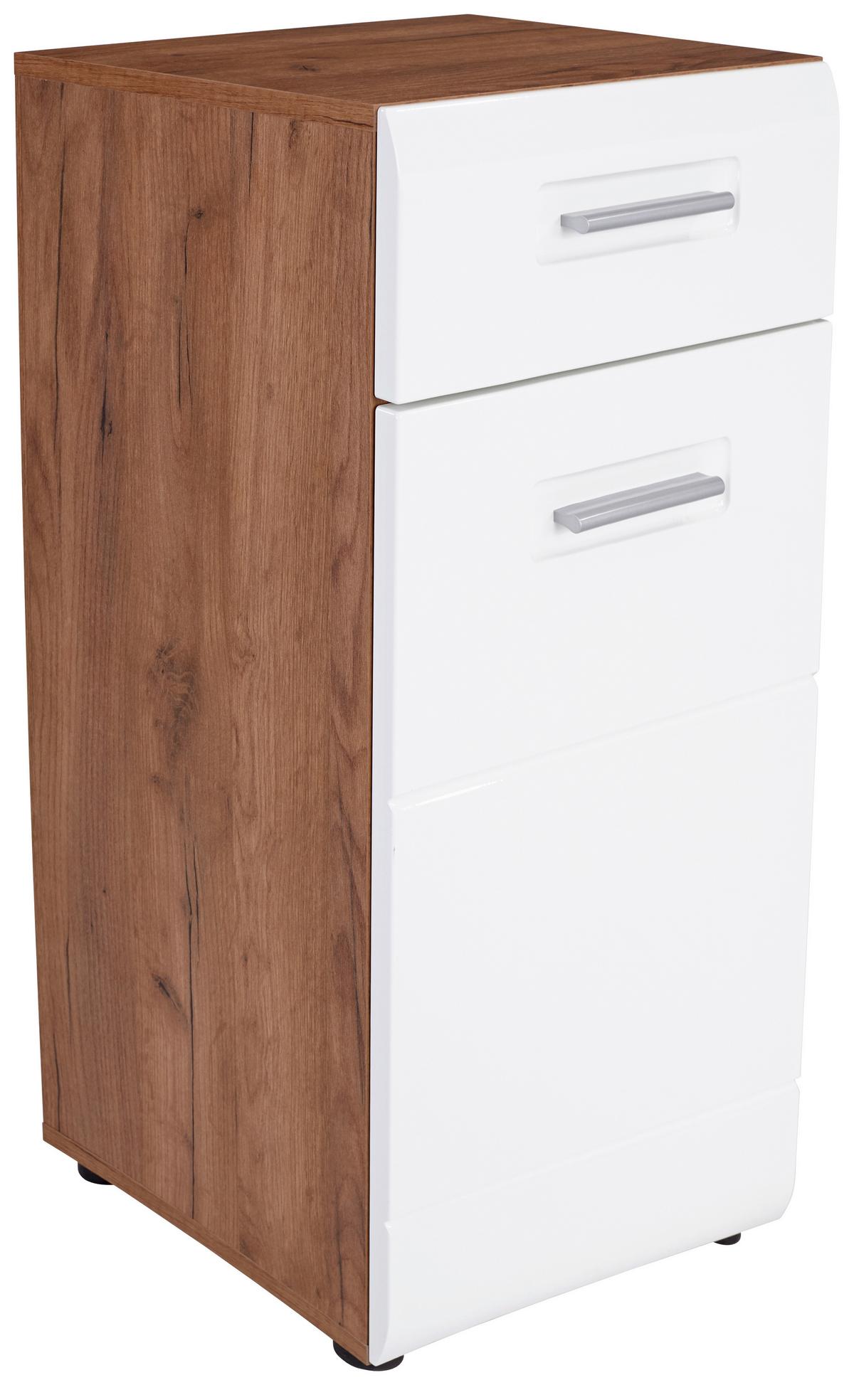 Komoda Avensis New - črna/barve hrasta, Konvencionalno, umetna masa/leseni material (45/85,4/37cm) - Mömax