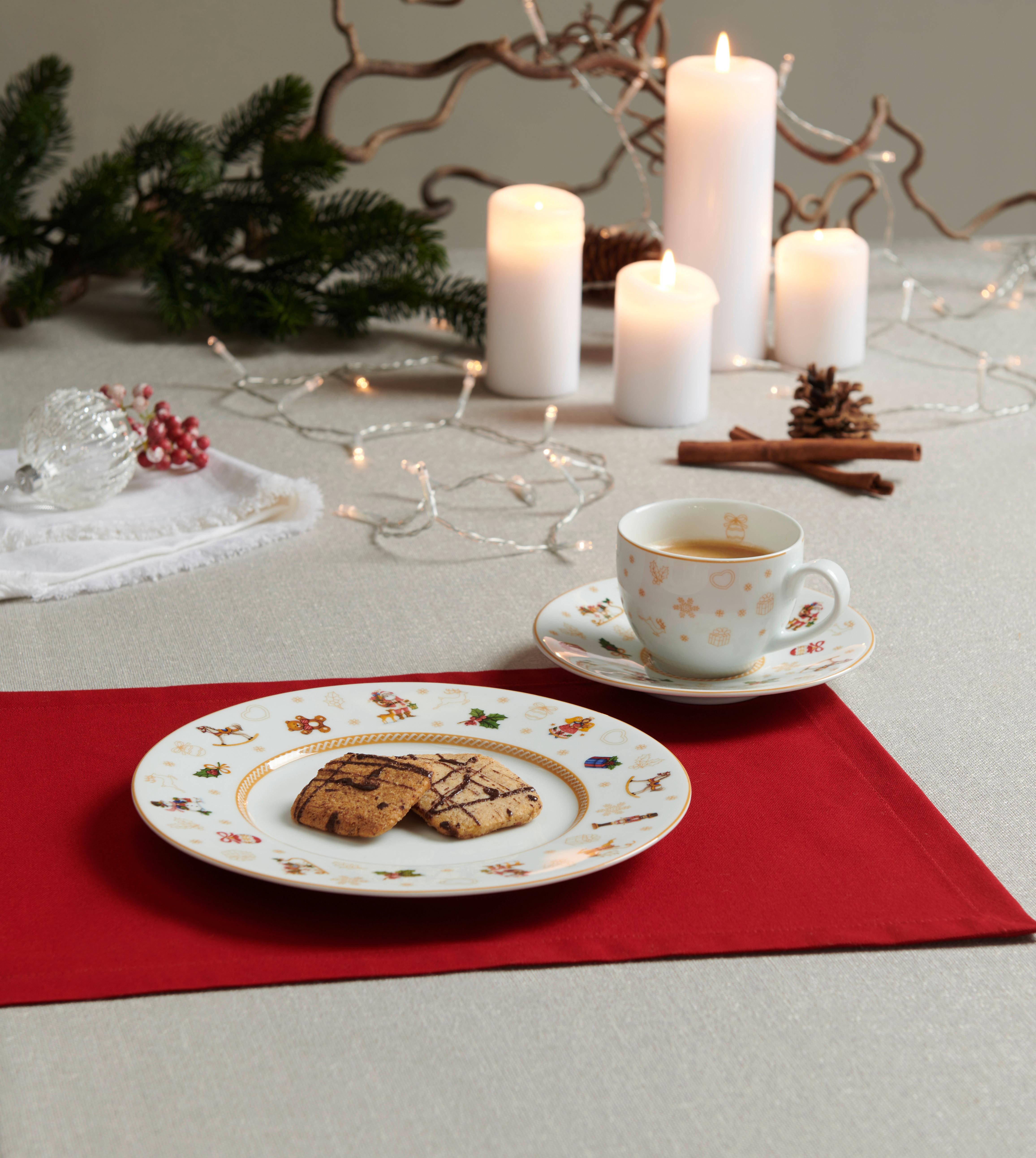 SERWIS KAWOWY CHRISTMAS TOYS - biały, Konventionell, ceramika - X-Mas