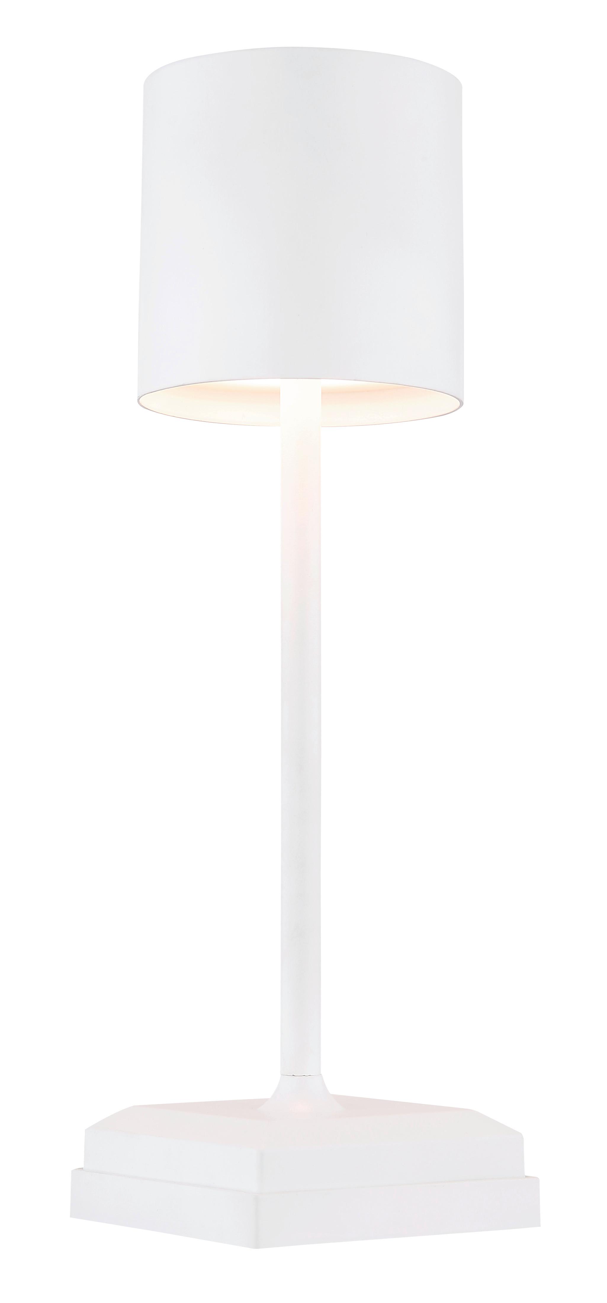 Akku-Tischleuchte Dixon Weiß max. 1,5 Watt - Weiß, MODERN, Kunststoff/Metall (9,7/9,7/32cm) - Globo