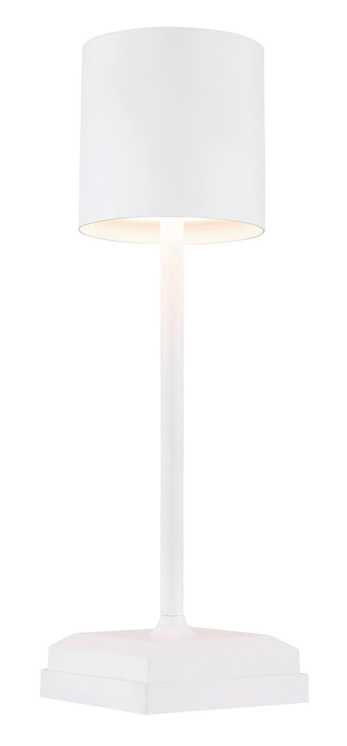 Akku-Tischleuchte Dixon Weiß max. 1,5 Watt - Weiß, MODERN, Kunststoff/Metall (9,7/9,7/32cm) - Globo