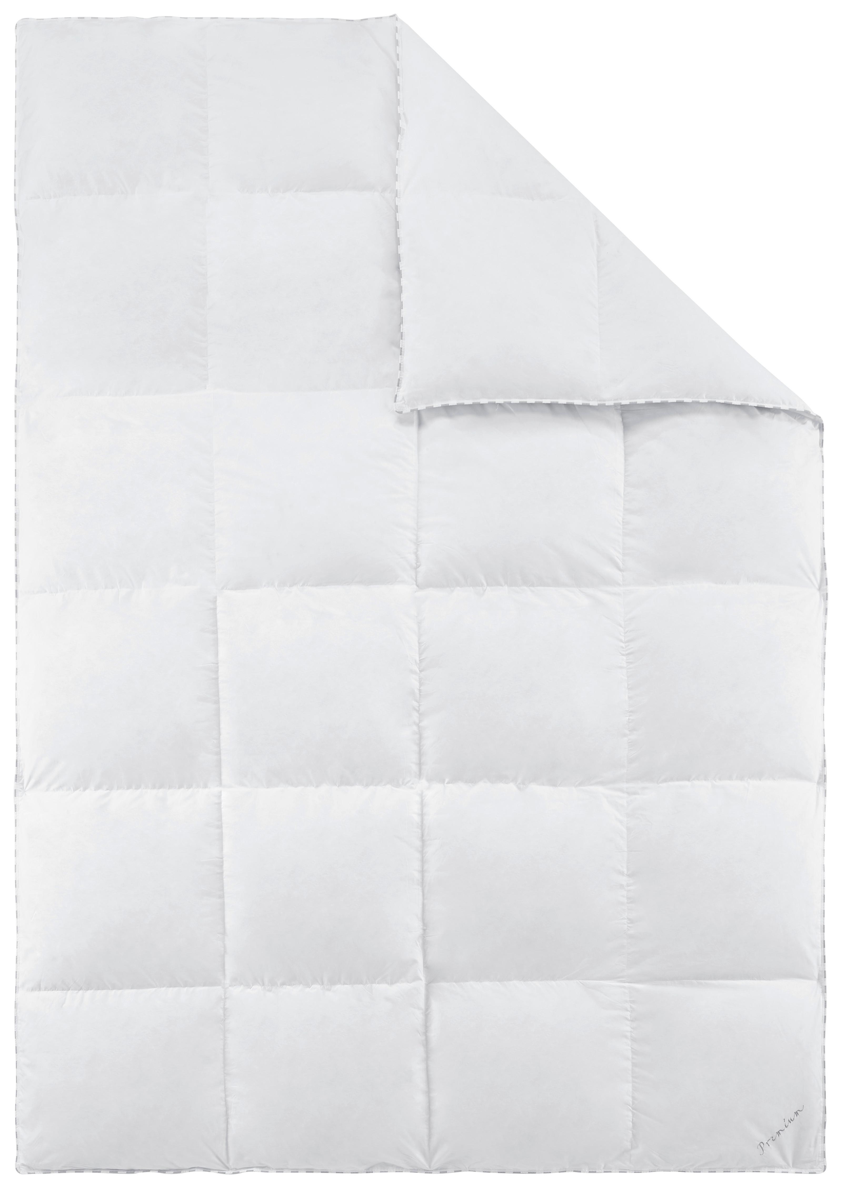 Daunendecke Premium Mittel ca. 140x200cm - Weiß, Textil (135-140cm) - Premium Living