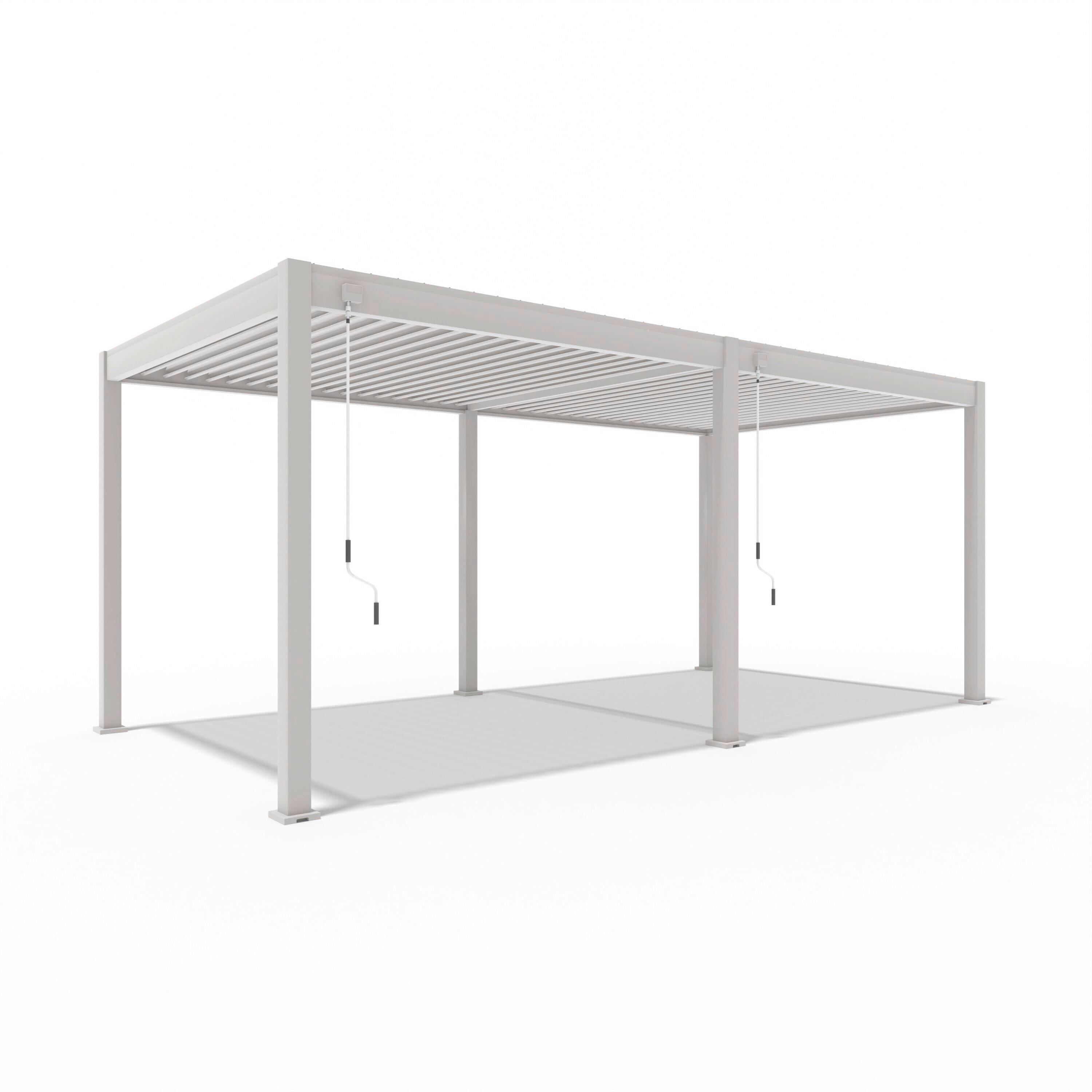 Pergola Superior, Biserna Barva, 3x6m - biserna, Basics, kovina (300/255/600cm) - Gardenson