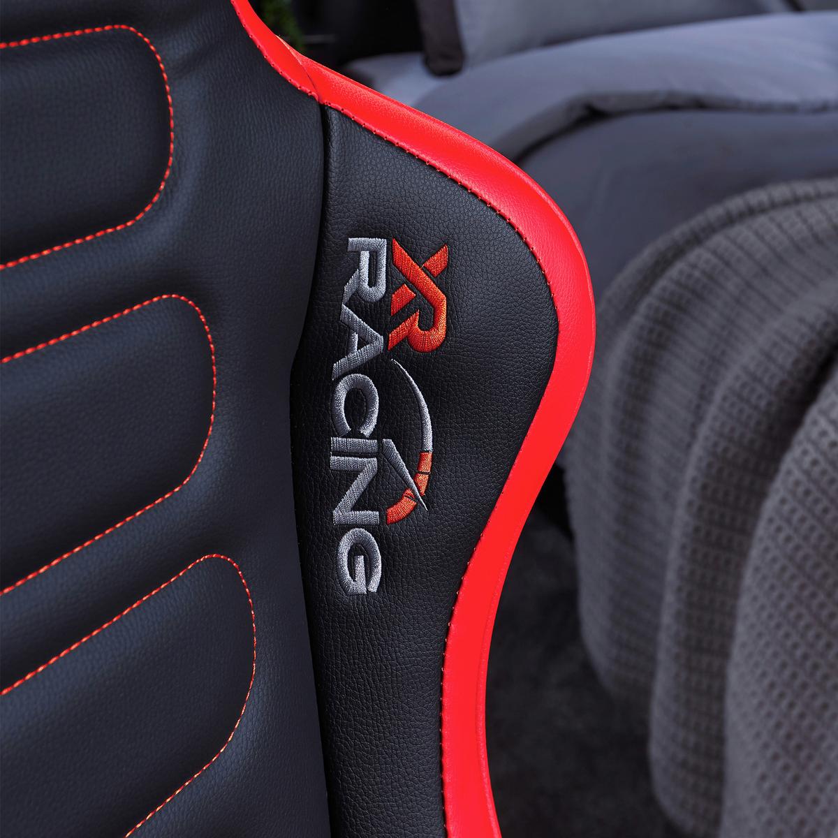 Gamingsessel XR Racing ca. 63x53x83cm Rot/Schwarz - Rot/Schwarz, MODERN, Leder/Holzwerkstoff (63/53/83cm) - X Rocker