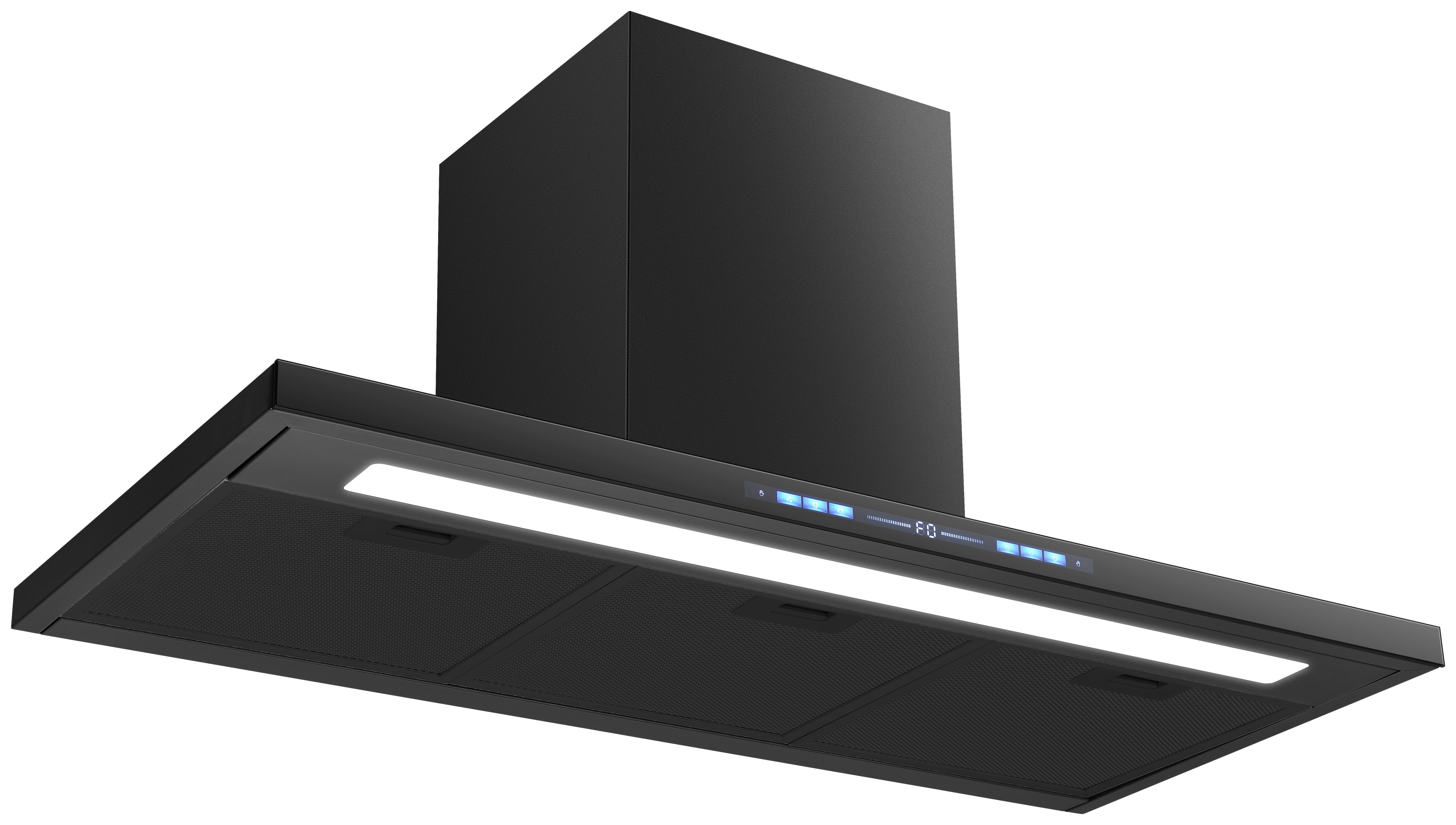 Dunstabzugshaube WT3-90 Schwarz - Schwarz, Basics, Metall (89,8/101,50/41cm) - PKM