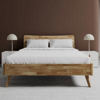 Bett Danzig ca. 140x200 cm Wildeiche Echtholz - Wildeiche, MODERN, Holz (140/200cm) - Bessagi Home