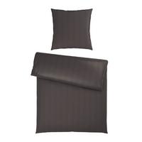 Bettwäsche Xenia Streif Anthrazit ca. 135x200cm - Anthrazit, MODERN, Textil (135/200cm) - Premium Living