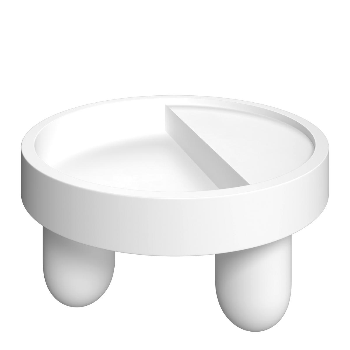 Klubska Miza Gabrielle, Bela, Barva Hrasta - barve hrasta/bela, Moderno, leseni material (80/80/42cm) - Bessagi Home