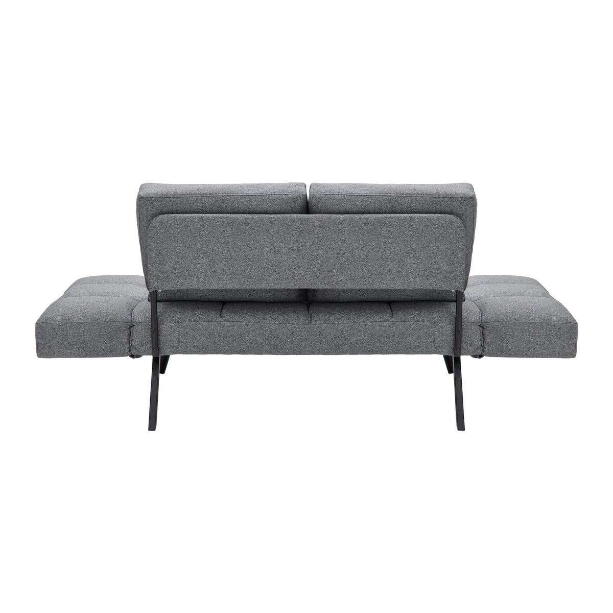 Schlafsofa Aurelia Dunkelgrau Webstoff - Hellgrau/Schwarz, MODERN, Holz/Textil (191/73/78cm) - Bessagi Home