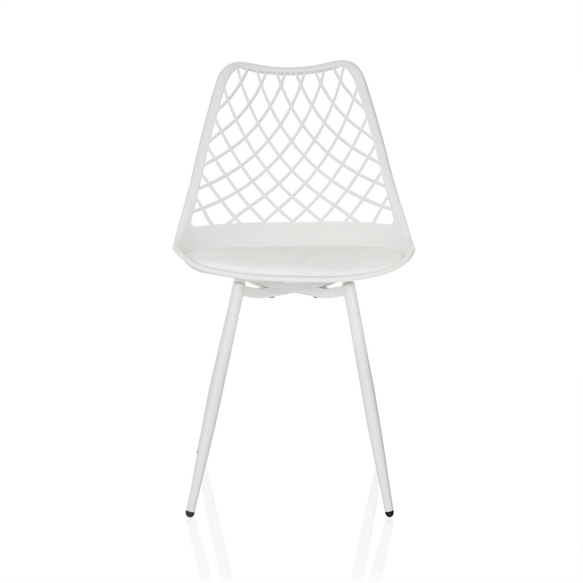 Vrtni Stol Begio S, Bela - bela, Moderno, kovina/umetna masa (48/83/57cm) - MID.YOU