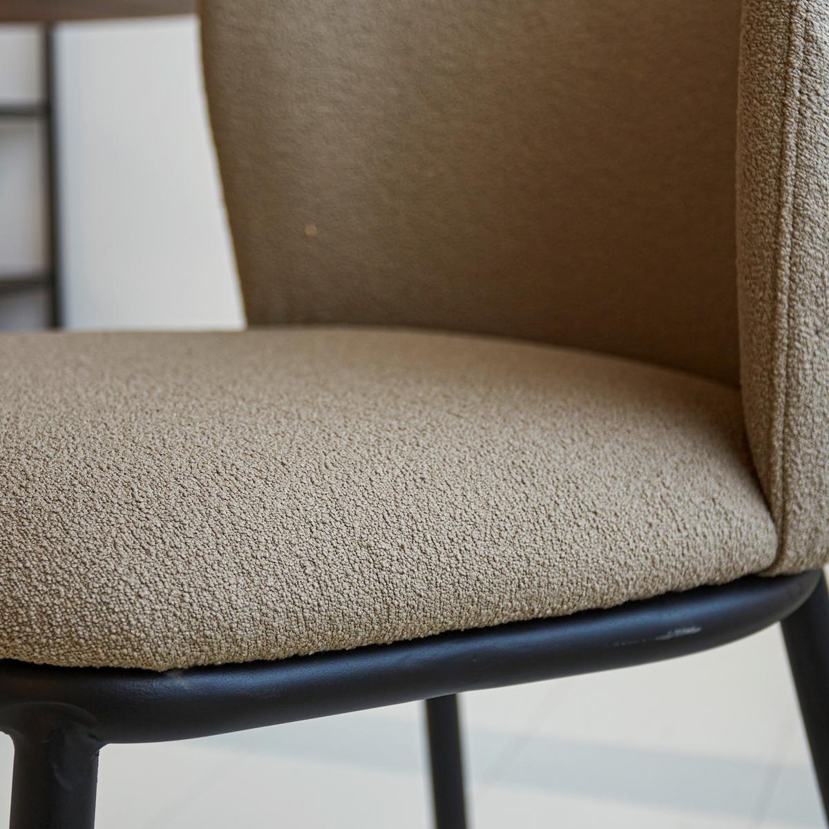 Stuhl-Set Bourges Taupe - Taupe/Schwarz, MODERN, Textil/Metall (52/80/44cm) - MID.YOU