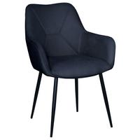 Armlehnstuhl Elena Blau - Blau/Schwarz, MODERN, Holz/Textil (57/85/60cm) - Mömax