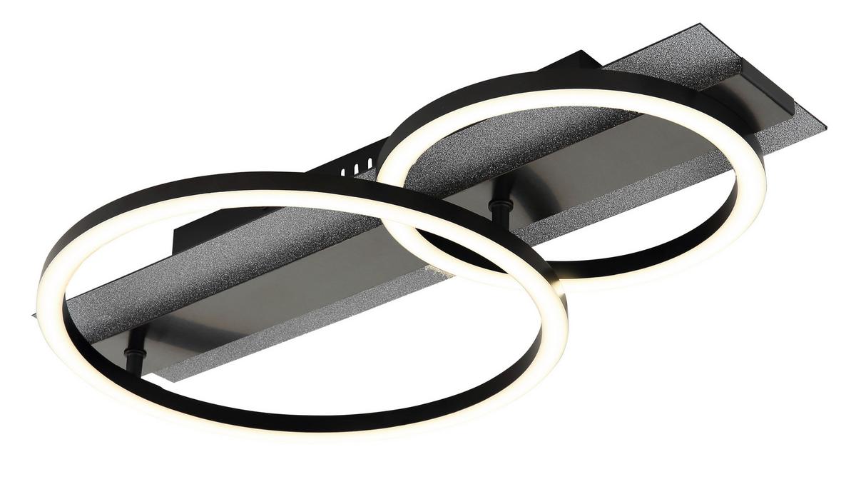 Led Stropna Svjetiljka Norberto - bijela/srebrne boje, Design, metal/plastika (48,2/30/8,8cm) - Globo