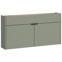 SZAFKA NA BUTY GW-AMECA - kolor dębowy/czarny, Design, materiał drewnopochodny/metal (110/57/22cm)