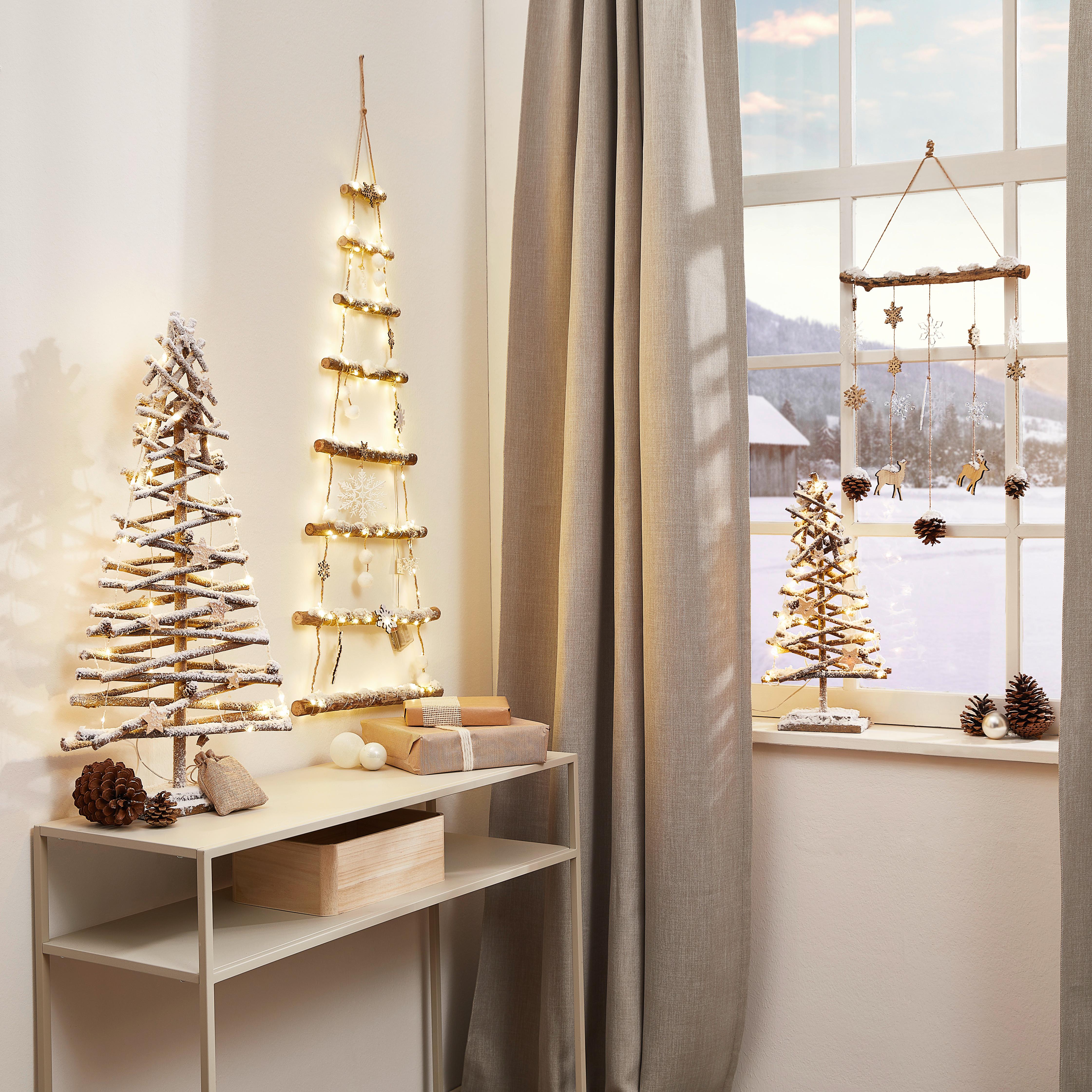 CHOINKA DEKORACYJNA 481194 - kolor naturalny/biały, Basics, materiały naturalne (12,00/25,00/50,00cm) - X-Mas