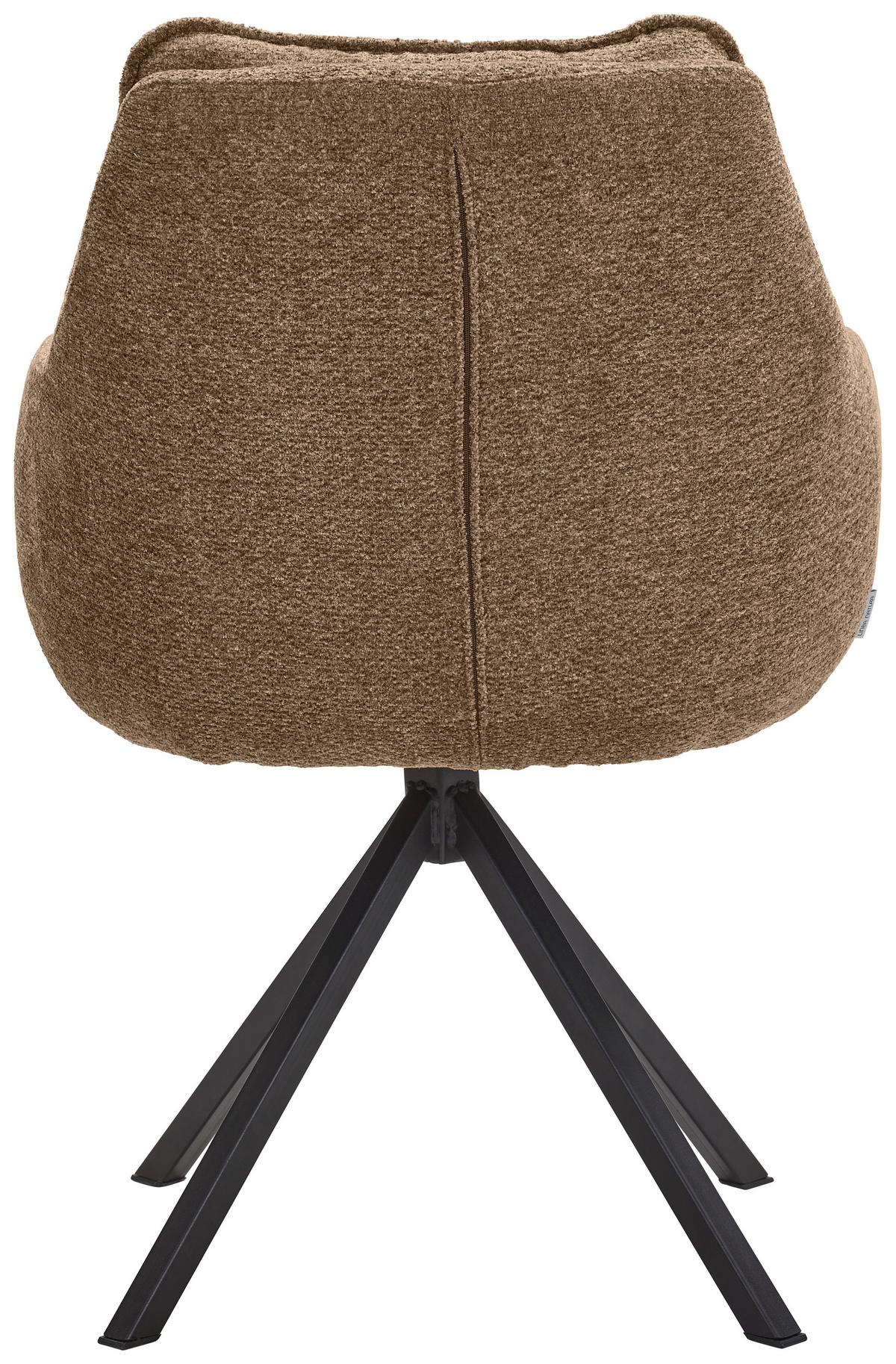 KRZESŁO Z PODŁOKIETNIKAMI COMO - czarny/brązowy, Konventionell, metal/tkanina (59/86/69,5cm) - Linea Natura