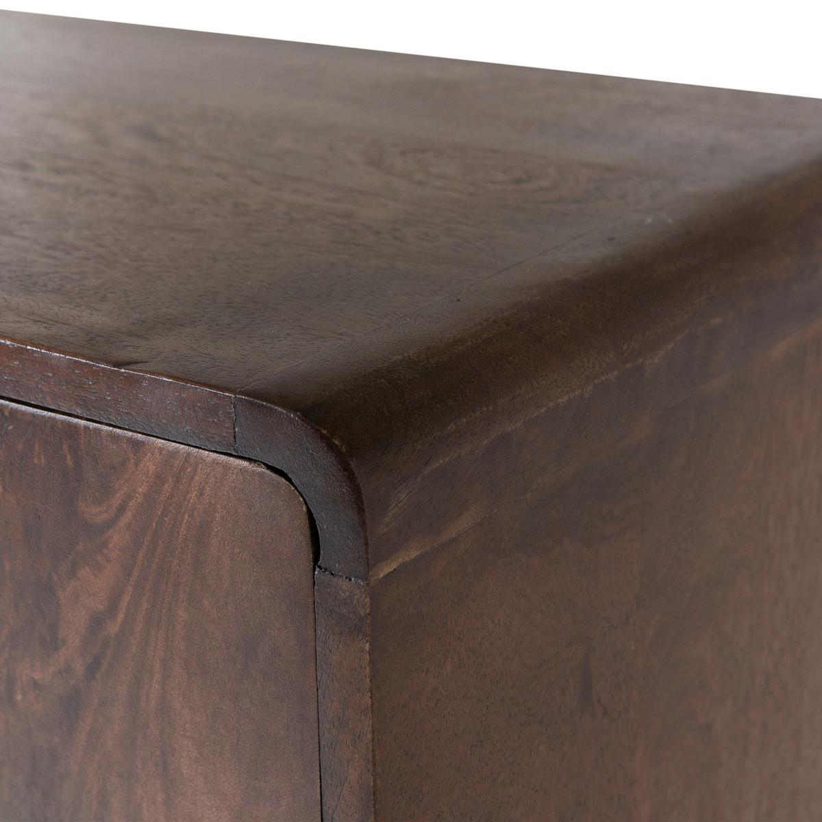 Mehrzweckschrank Liya Mangoholz - Dunkelbraun, Design, Holz (60/200/35cm) - Livetastic