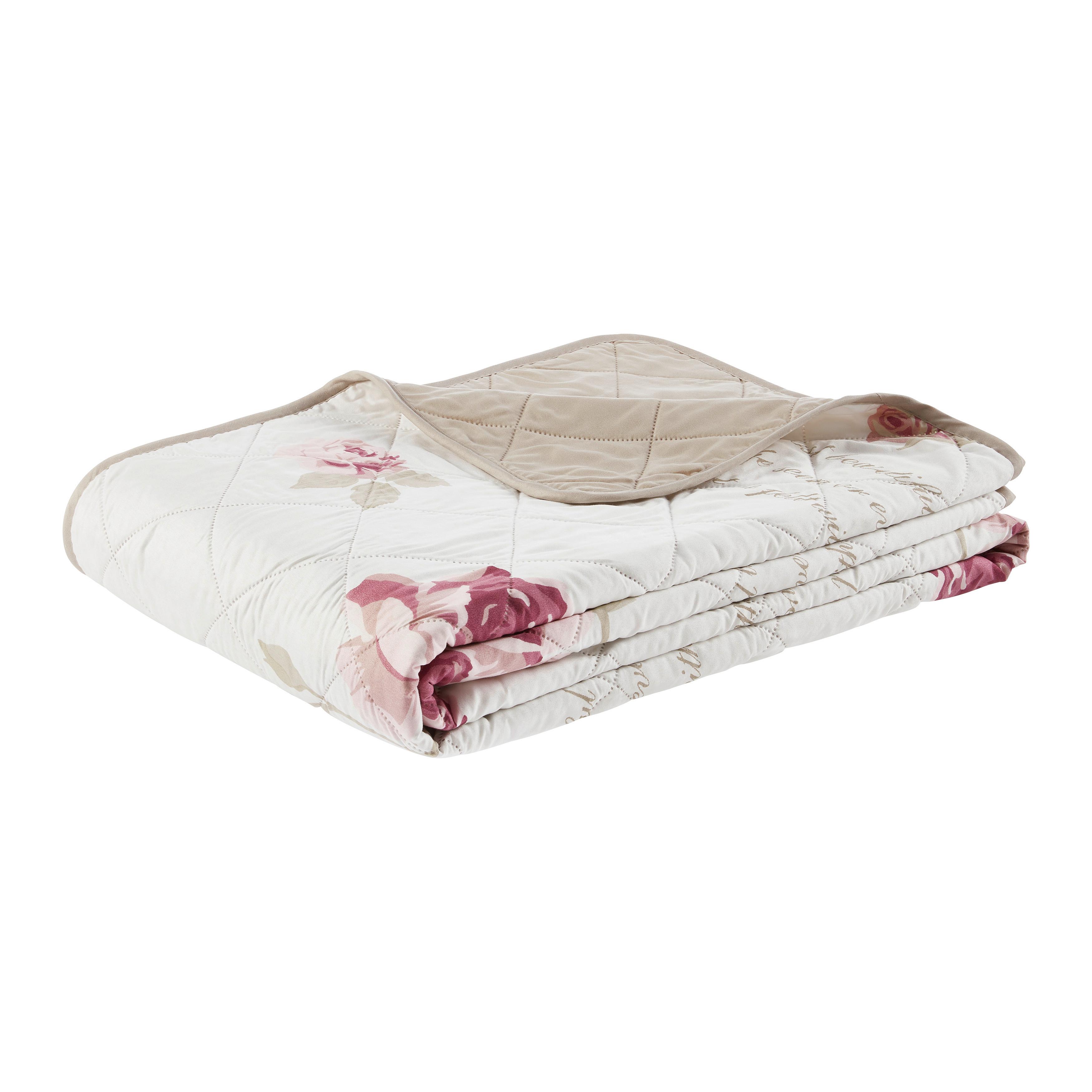 Cuvertură DIARY ROSE - alb/roz, Romantik / Landhaus, textil (220/240cm) - Modern Living