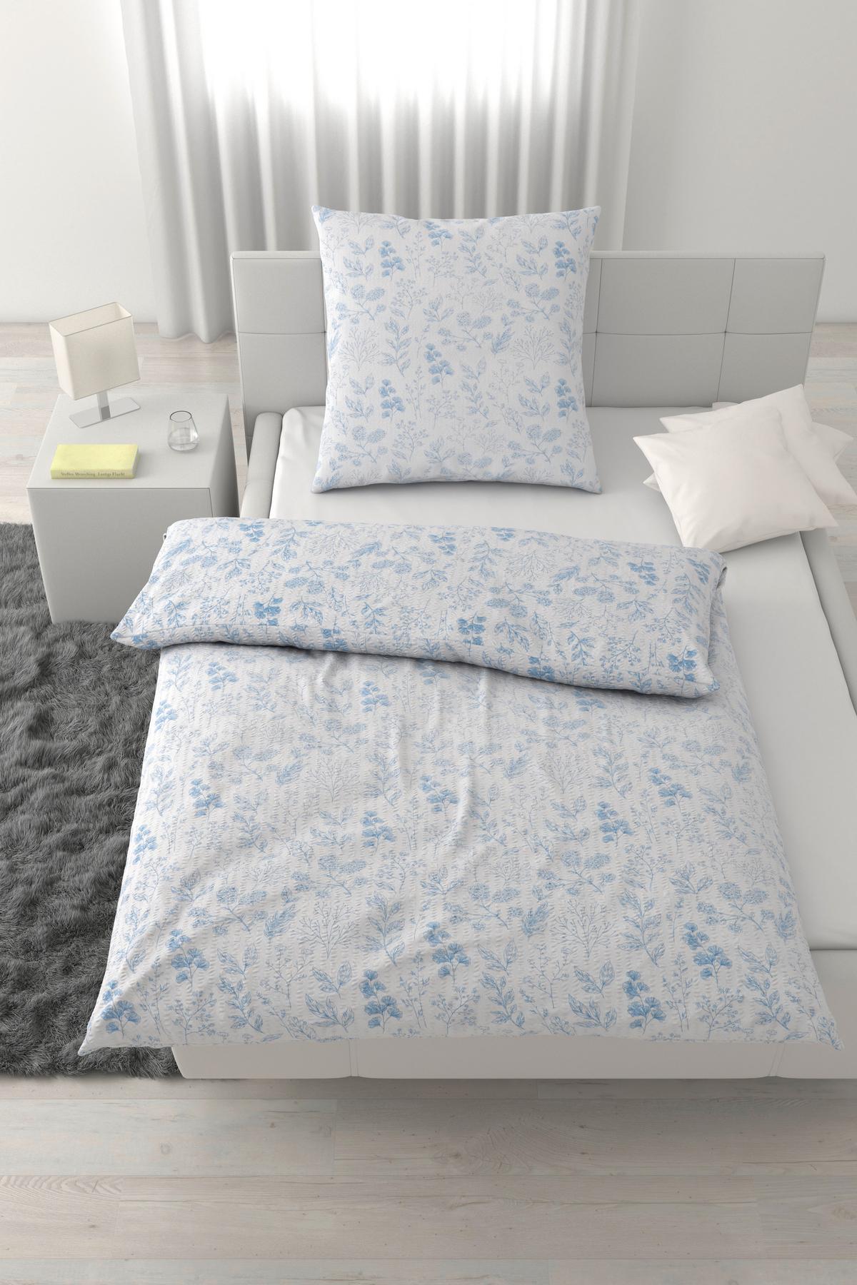 Bettwäsche Paris Hellblau ca. 135x200cm - Hellblau, Textil (135/200cm) - Mömax