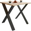ESSTISCH XONA - Honigeiche/Schwarz, Basics, Holzwerkstoff/Metall (80cm) - MID.YOU