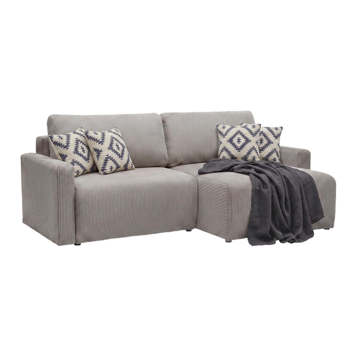 Ecksofa Dave  -Top- -Based- - Hellgrau, Modern, Textil (227/146cm) - Based