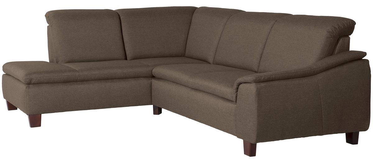 ECKSOFA AARON - Nussbaumfarben/Sahara, Design, Holz/Textil (187/247cm) - Max Winzer