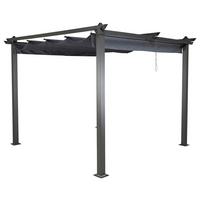 Pergola Lazio ca. 295x248x295 cm Dunkelgrau - Dunkelgrau, KONVENTIONELL, Textil (295/248/295cm) - Gardenson