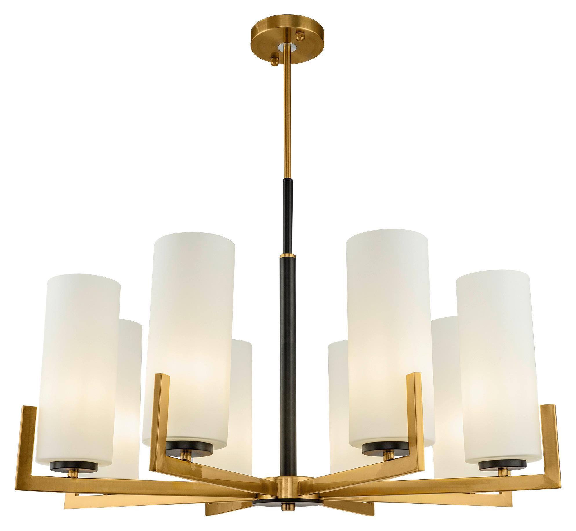 KRONLEUCHTER FORTANO - Messingfarben, Trend, Glas/Metall (76/52,9/76cm) - MAYTONI