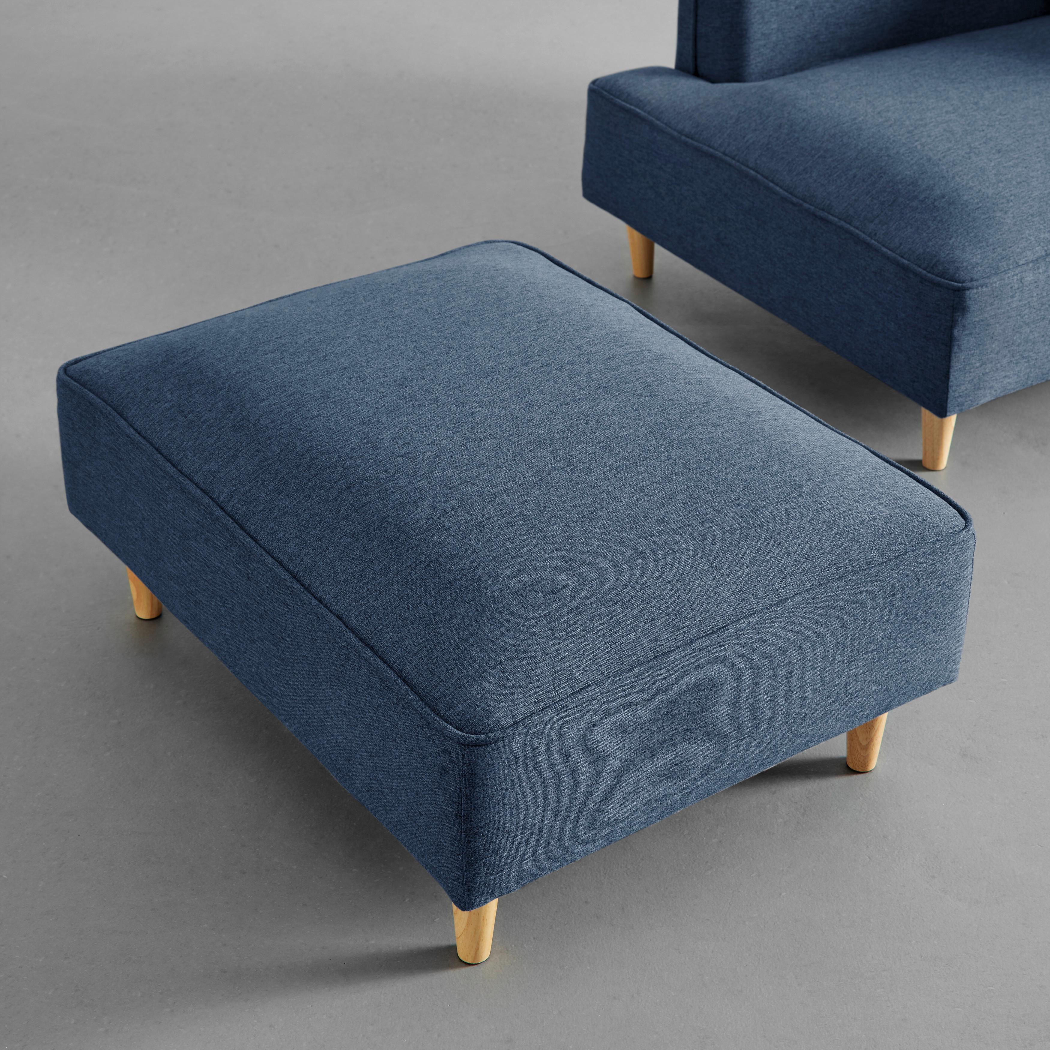 RECAMIERE FANNY - blå/naturfärgad, Modern, trä/textil (154/55/73cm) - Bessagi Home