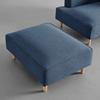 RECAMIERE FANNY - blå/naturfärgad, Modern, trä/textil (154/55/73cm) - Bessagi Home