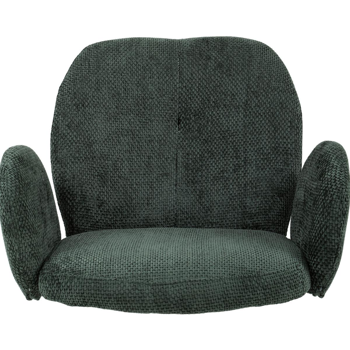 Armlehnstuhl Mara Grün - Schwarz/Grün, Lifestyle, Holz/Textil (60/87/64cm) - Mömax