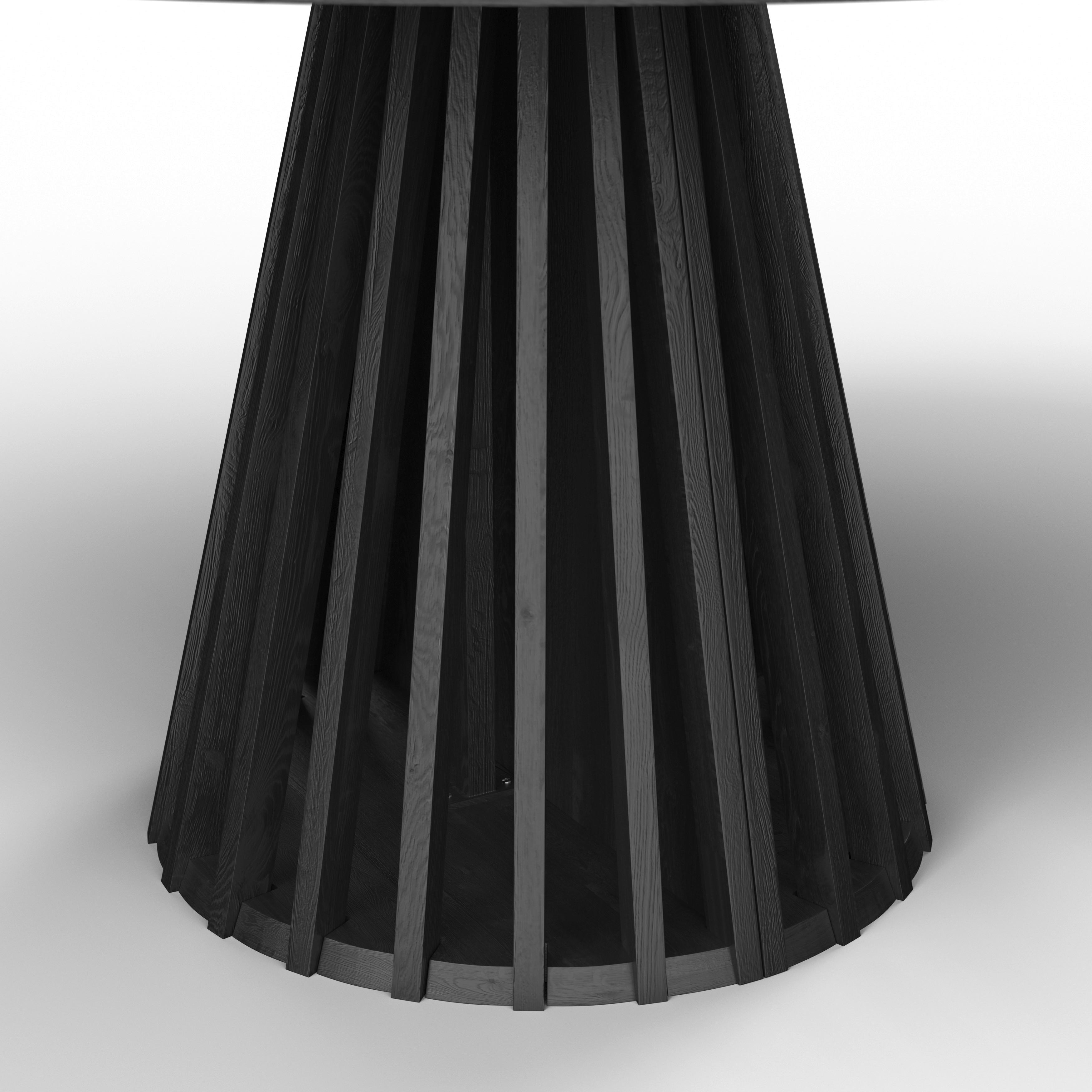 Raztegljiva Miza Ennio, 120-200x120, Črna - črna, Moderno, leseni material/les (120-160/76/120cm) - Bessagi Home