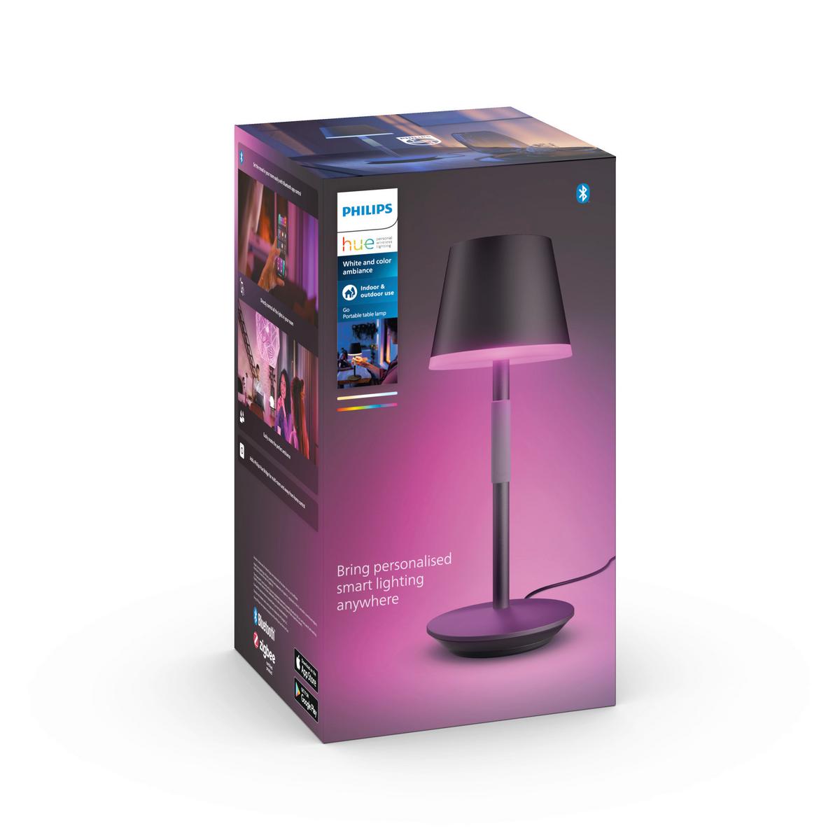 LAMPA STOŁOWA Z AKUMULATOREM 40459500 HUE PHILIPS - czarny, Design, metal (14,2/35cm) - Philips HUE