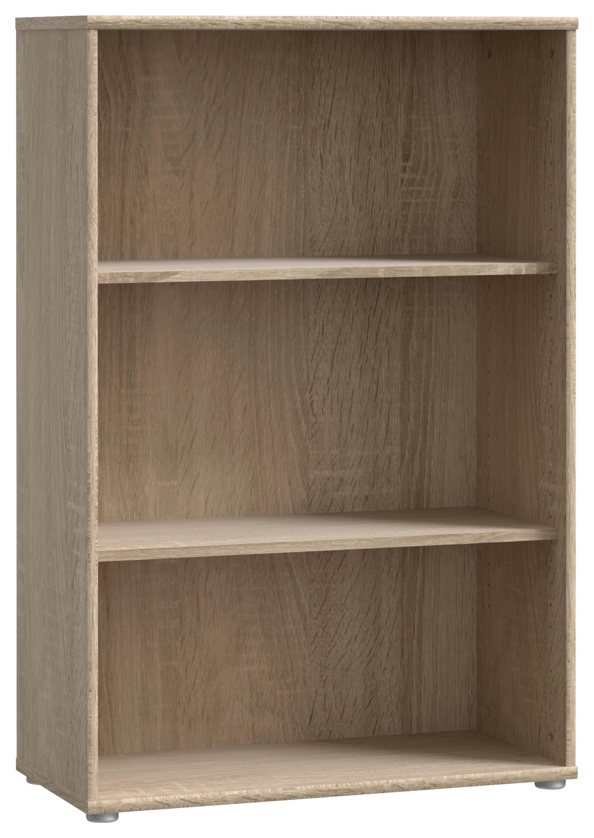 Regal Tempra 2, Barva Hrasta - barve aluminija/hrast sonoma, Basics, leseni material (54/86/35cm) - Mömax
